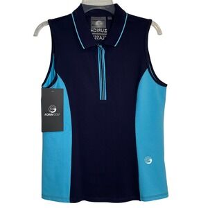 Foray Golf Zurich Classic Sleeveless Women's Polo Shirt Medium Navy NWT